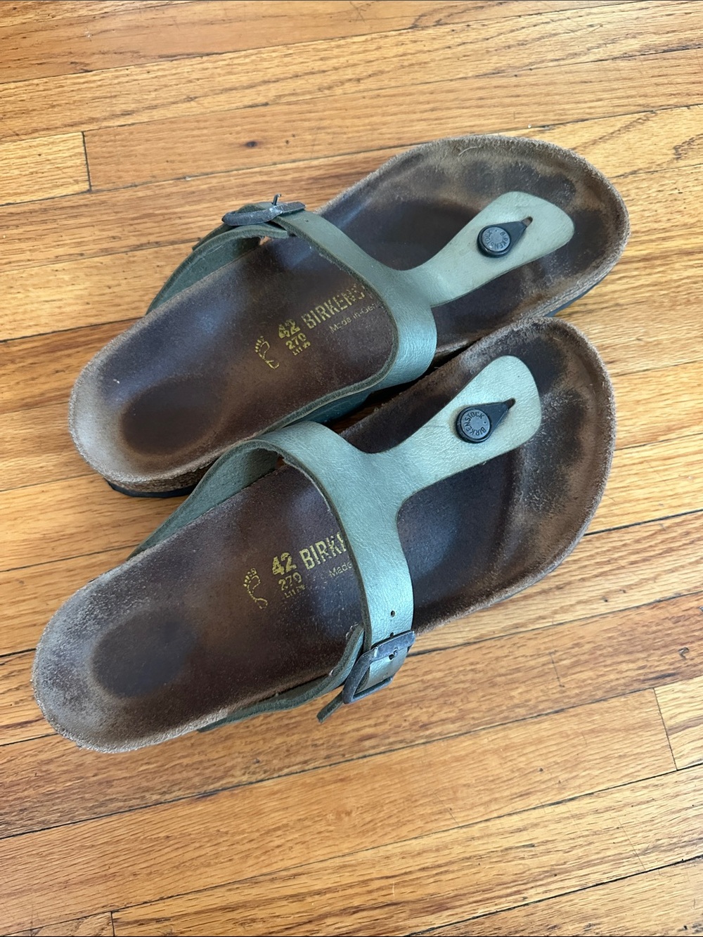 Birkenstock Gizeh Thong Sandals in Green